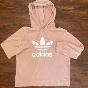 Adidas light pink hoodie